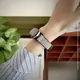 Bracelete de Couro para Xiaomi Smart Band 8/9/10