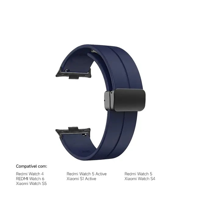 Pulseira Silicone 22mm Magnética para Smartwatches Xiaomi