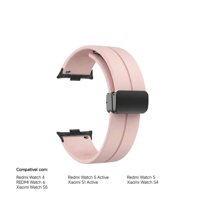 Pulseira Silicone 22mm Magnética para Smartwatches Xiaomi